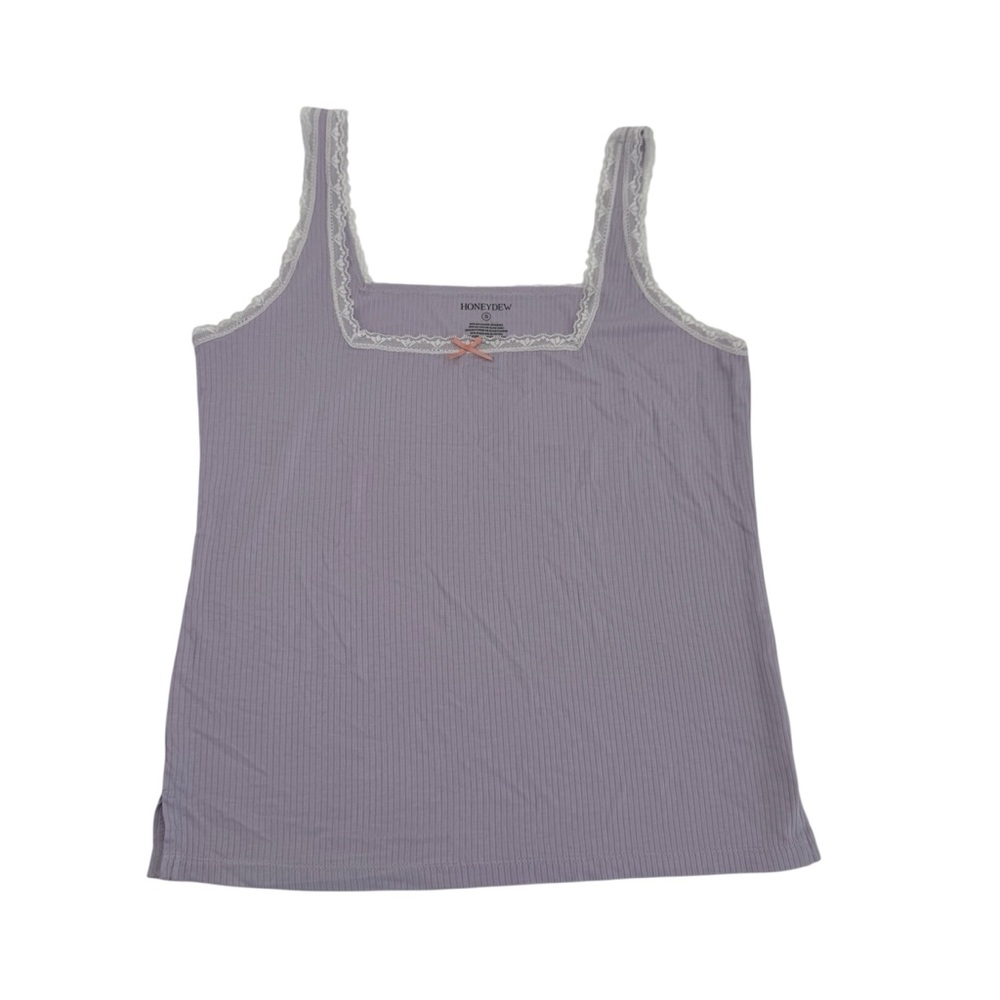 Honeydew Intimates Lilac Purple Camisole Lace Trim Tank Top Size Small